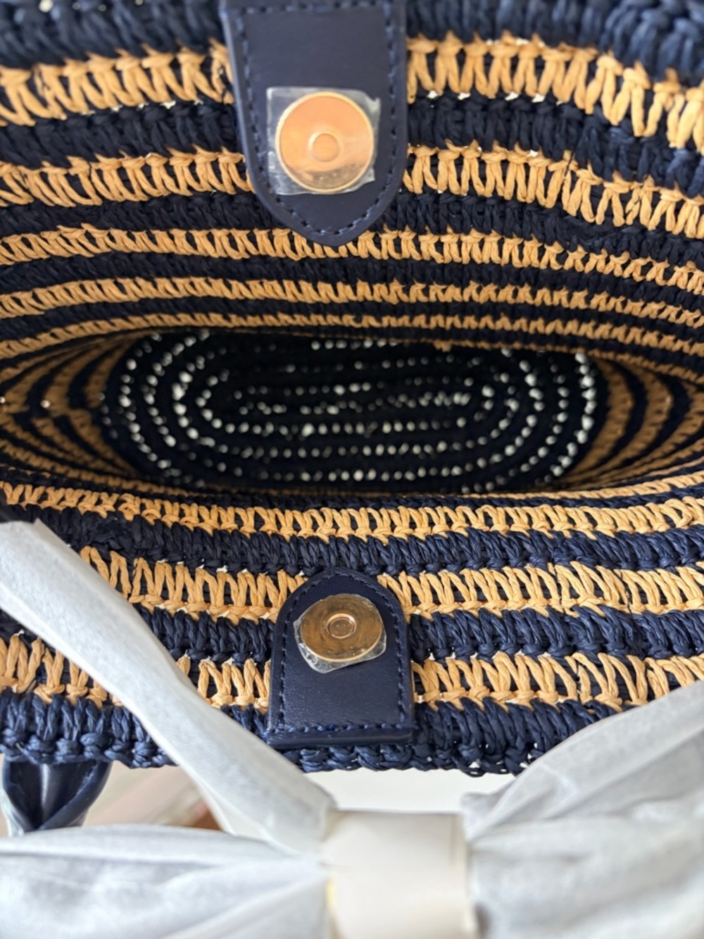Ralph Lauren Brie Medium Striped Tote Bag - Picture 10 of 11